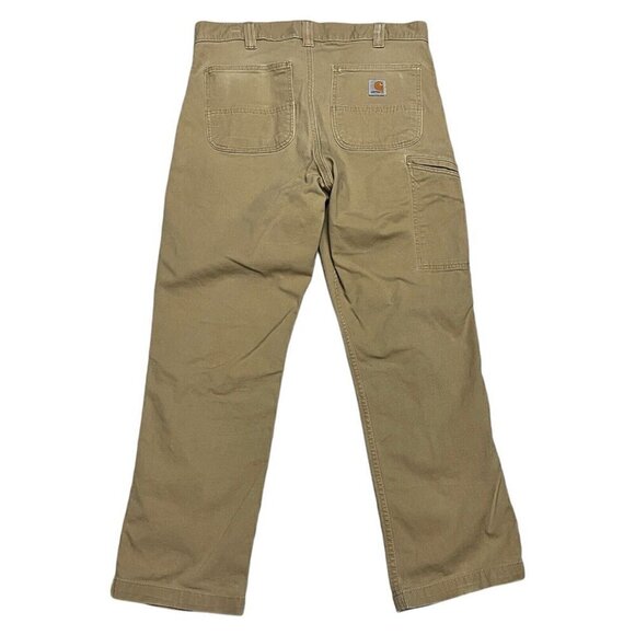 Carhartt Relaxed Fit Cargo Khaki Designer Work Brown Tan Mens Pants 32x30 - Picture 2 of 5